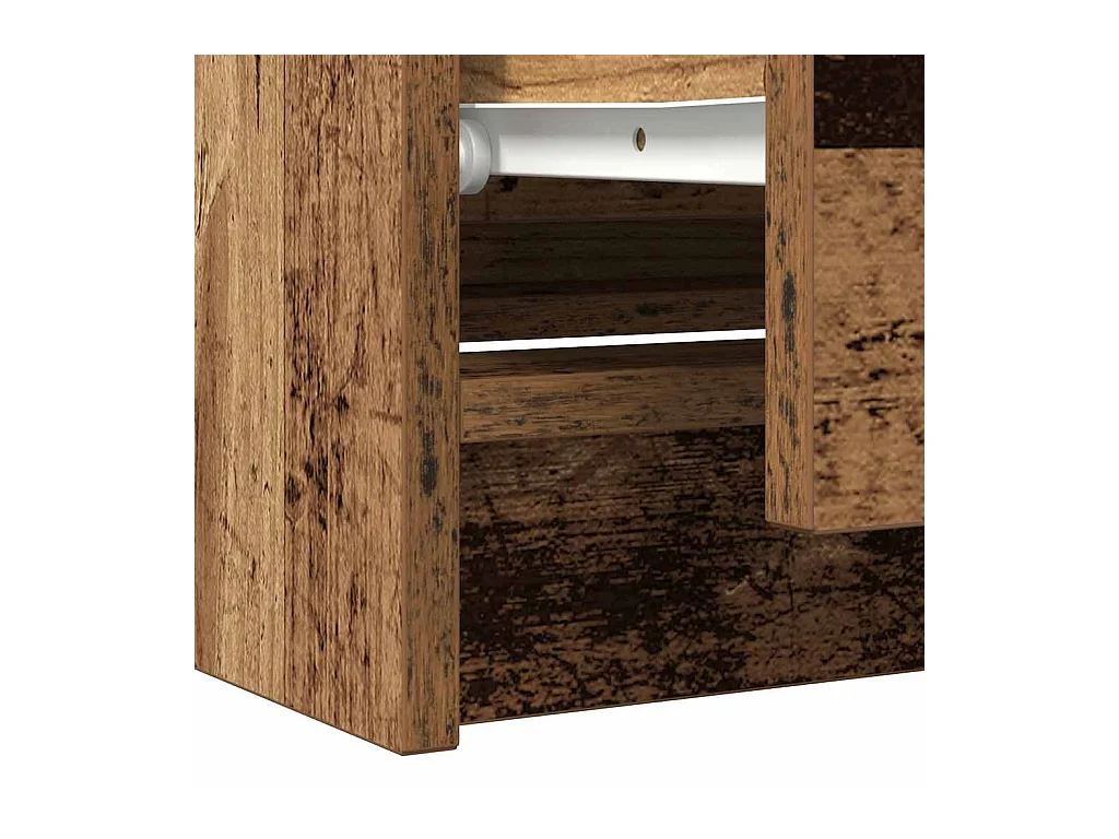 Tv-meubel 100x35x54 cm bewerkt hout oud houtkleurig