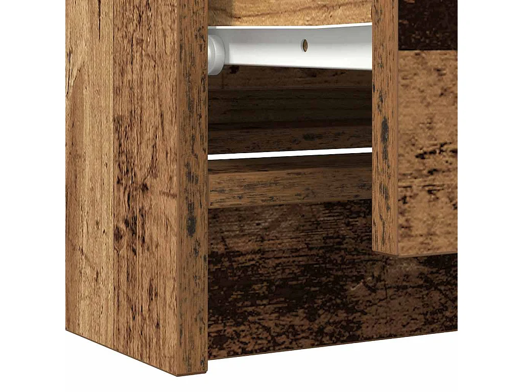 Tv-meubel 100x35x54 cm bewerkt hout oud houtkleurig