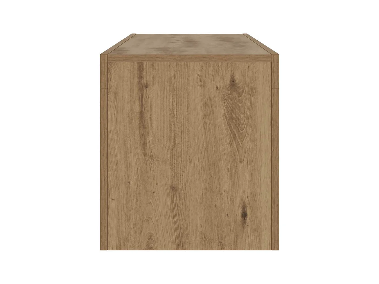 Meuble TV avec lumières LED chêne artisanal bois d'ingénierie