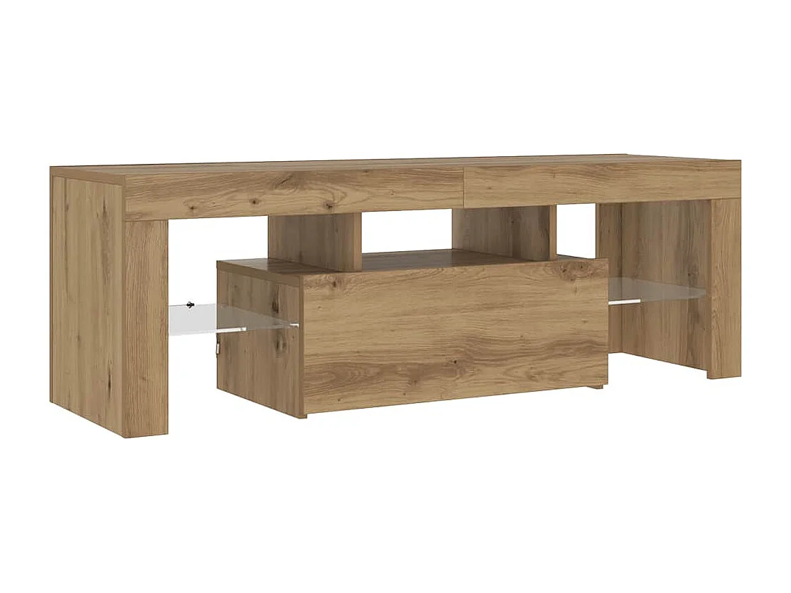 TV-Schrank mit LED Artisan-Eiche 120x36,5x40 cm Holzwerkstoff