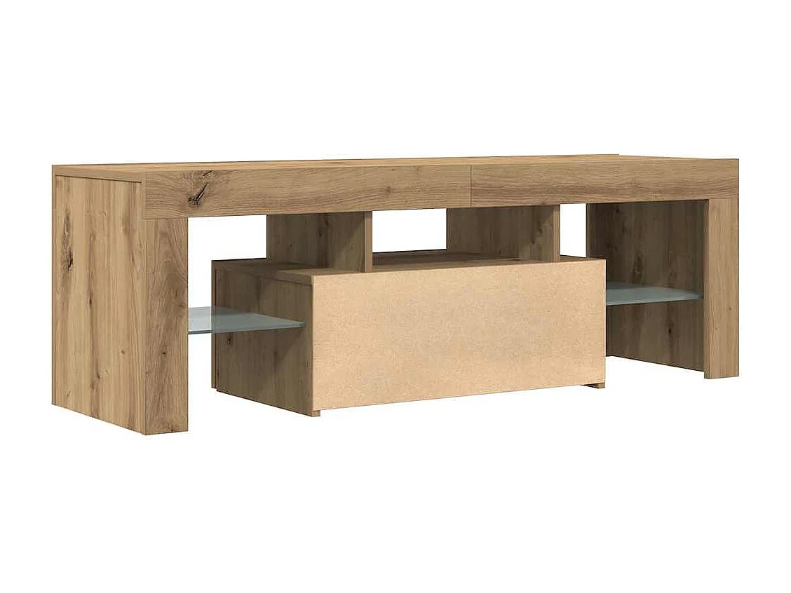 TV-Schrank mit LED Artisan-Eiche 120x36,5x40 cm Holzwerkstoff