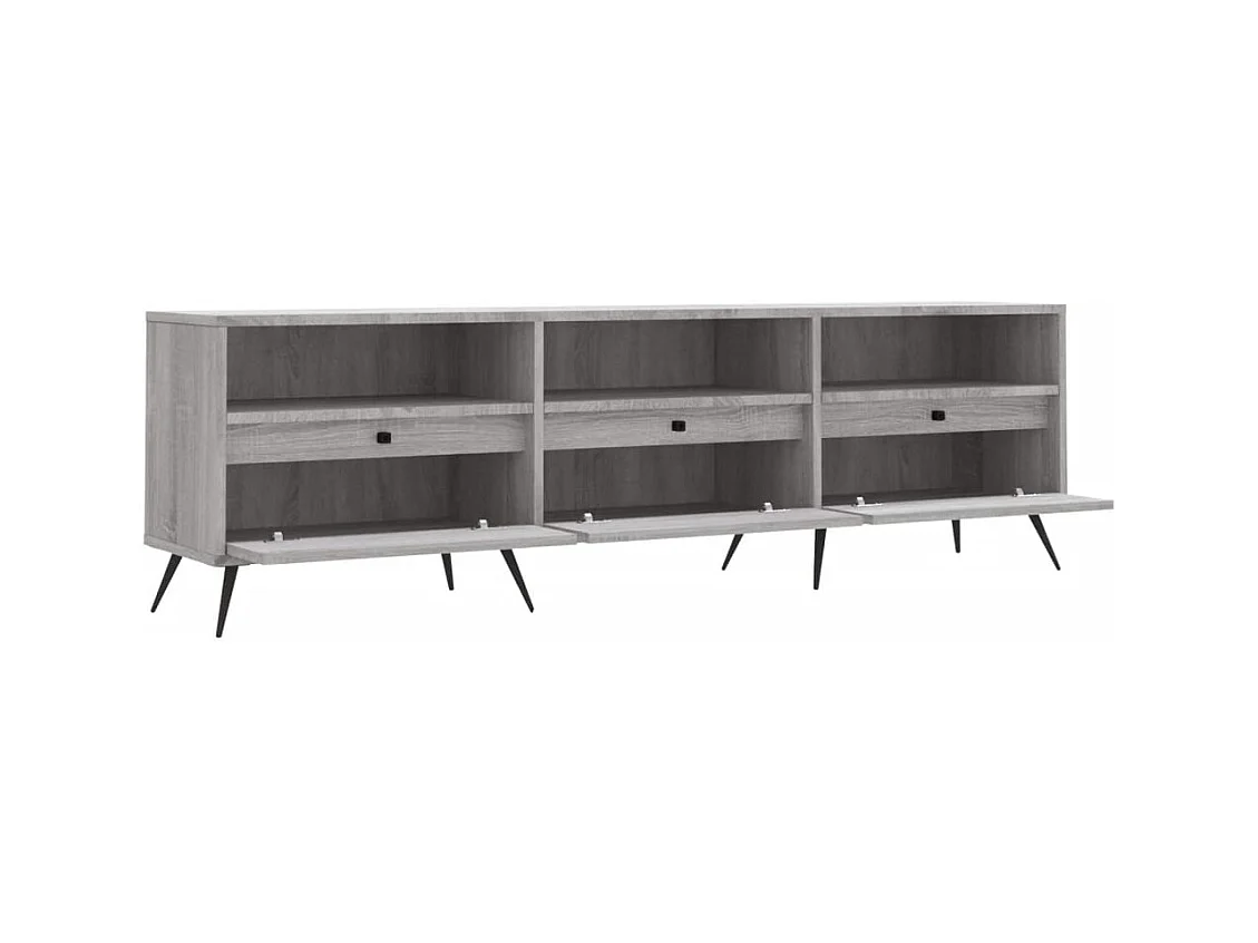 Mobile Porta TV Grigio Sonoma 150x30x44,5 cm Legno Multistrato