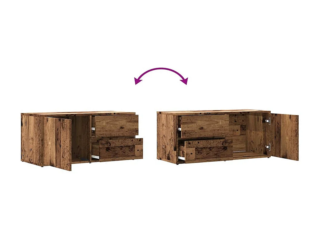TV-Schrank Altholz-Optik 80x34x35,5 cm Holzwerkstoff