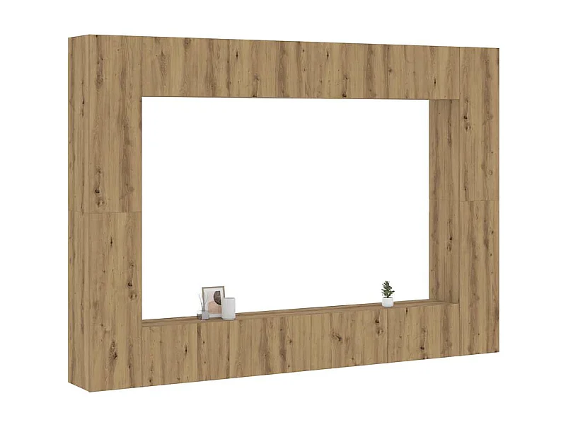 Ensemble de meuble TV mural 8 pcs chêne artisanal