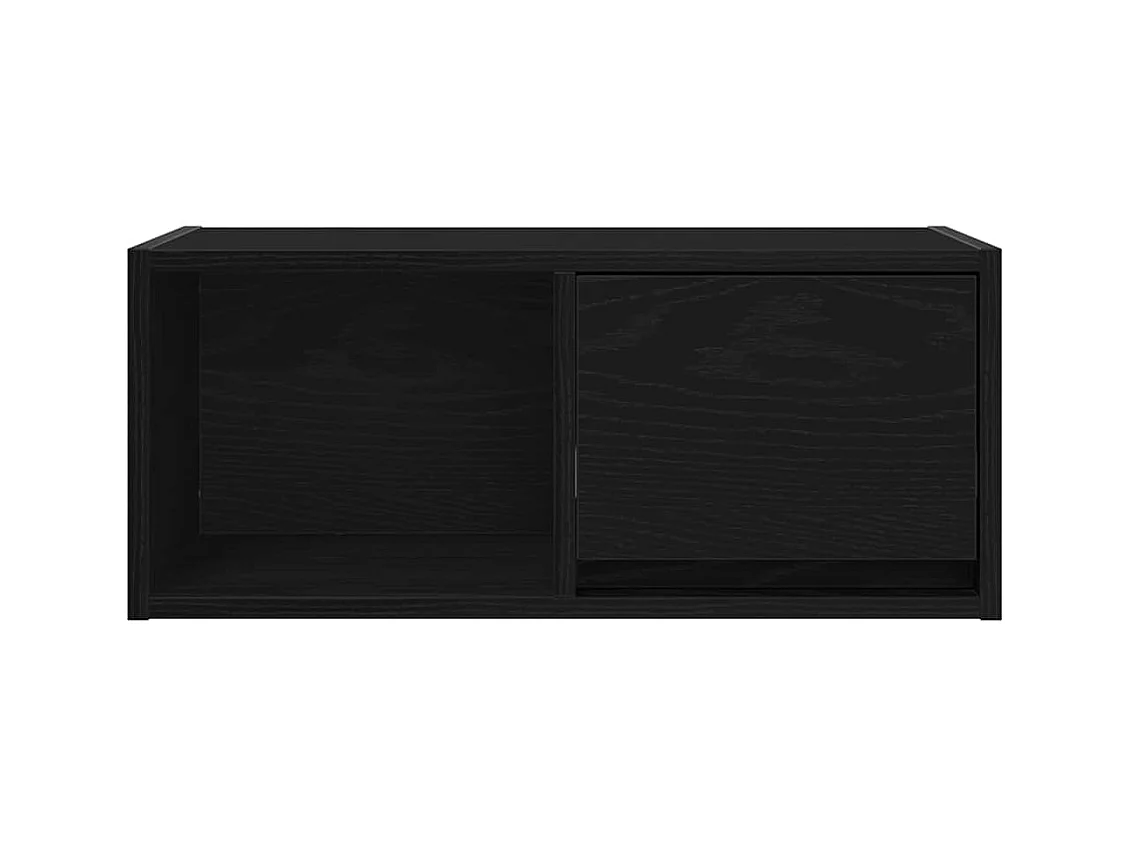 TV-Schrank Schwarz Eichen-Optik 60x31x25,5 cm Holzwerkstoff