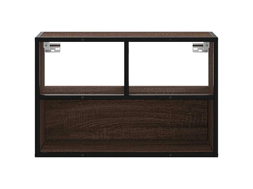 Meuble TV chêne brun 60x31x39,5 cm bois d'ingénierie et métal