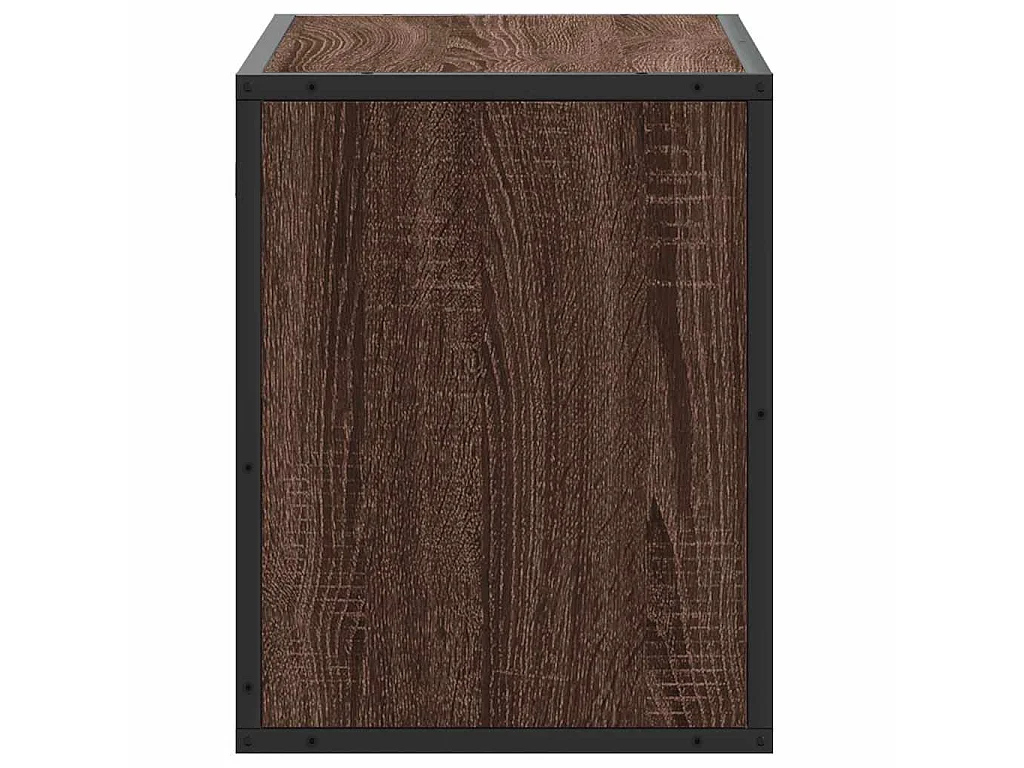 Meuble TV chêne brun 60x31x39,5 cm bois d'ingénierie et métal