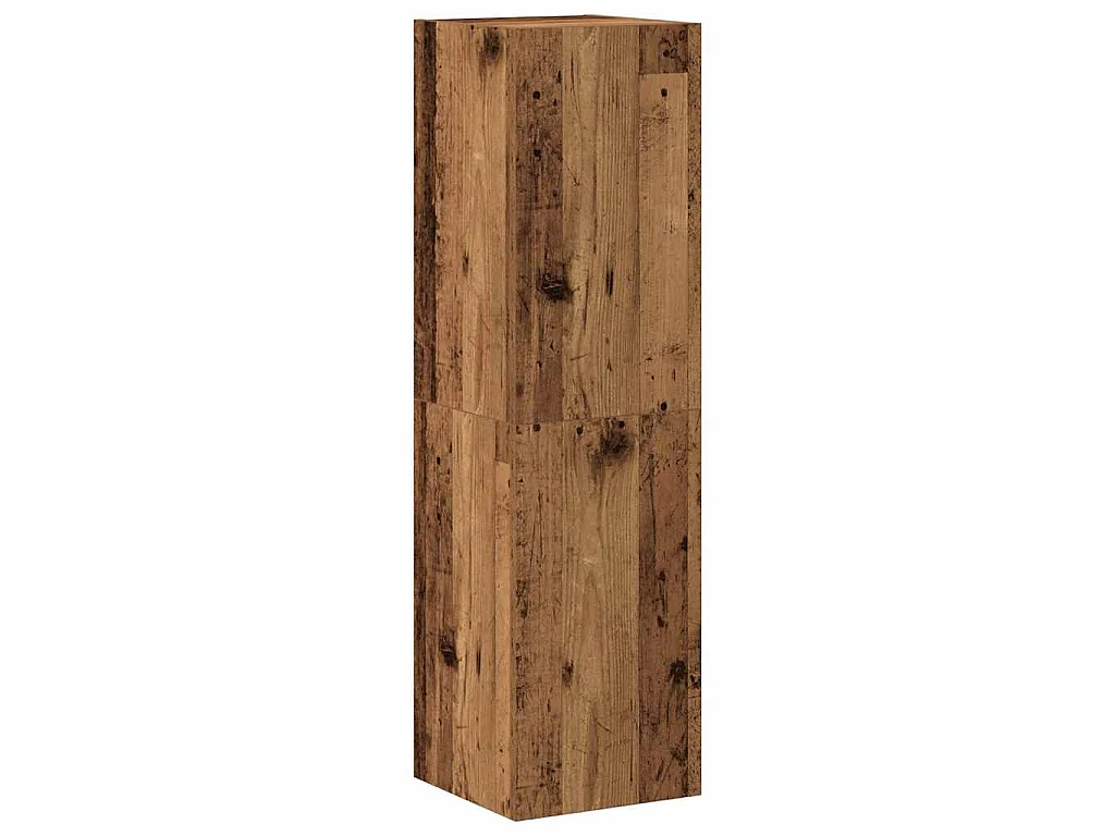 Set Mobile TV 3 pz Montato a Parete Legno Antico in Truciolato