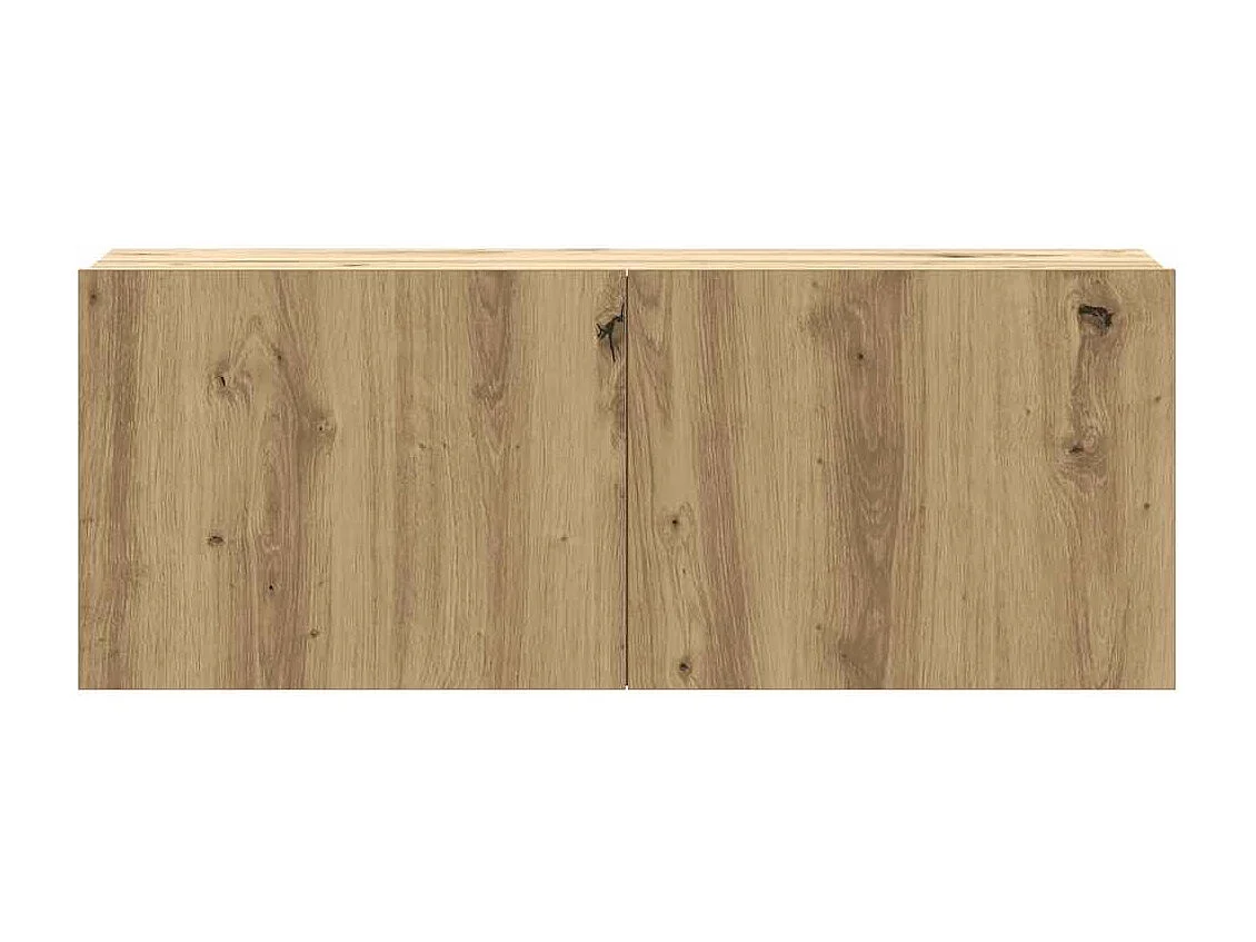 Set Mobile TV 6 pz Montato a Parete Rovere in Legno Multistrato