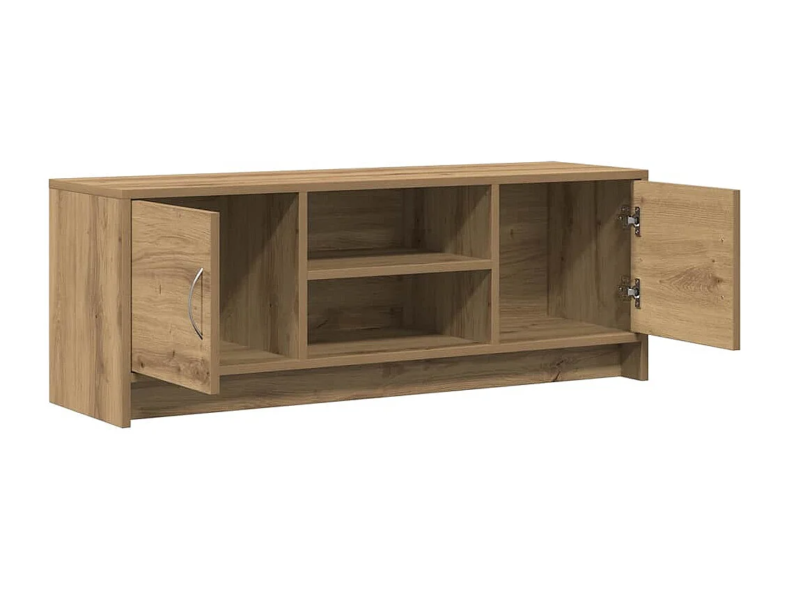Meuble TV chêne artisanal 102x30x37,5 cm bois d'ingénierie