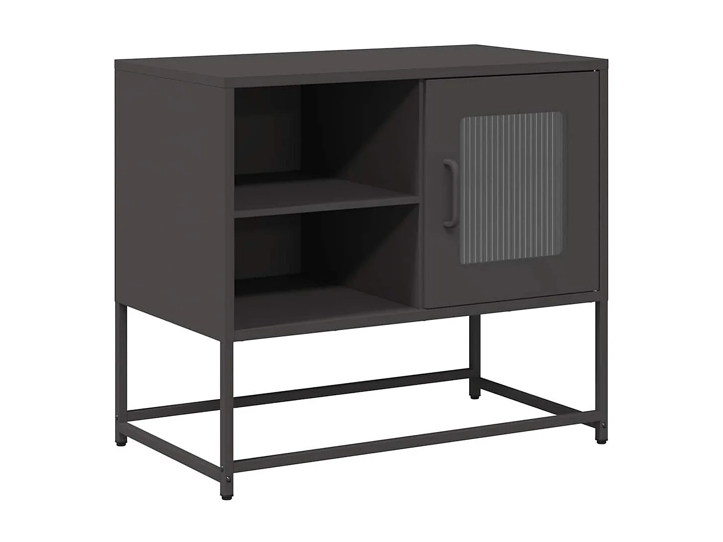 Meuble TV noir 68x39x60,5 cm acier