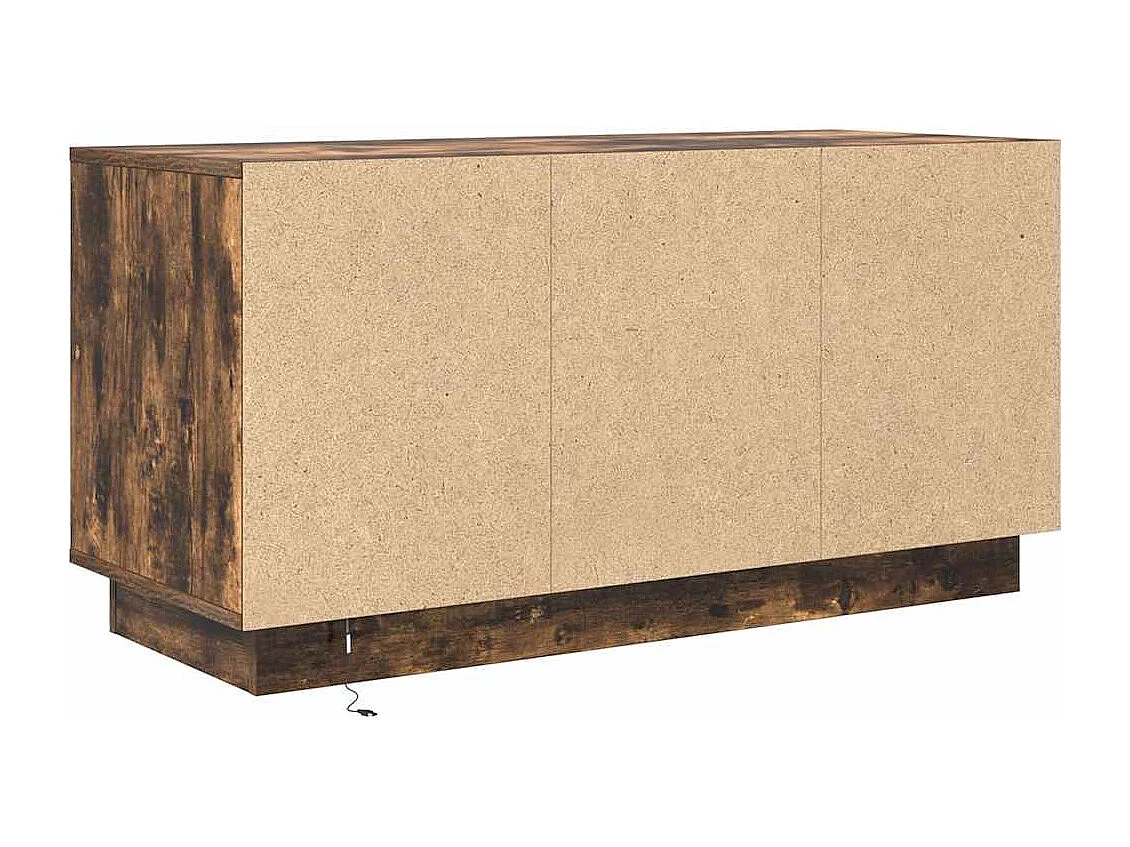 Móvel de TV com luzes LED 100x41x50 cm carvalho fumado