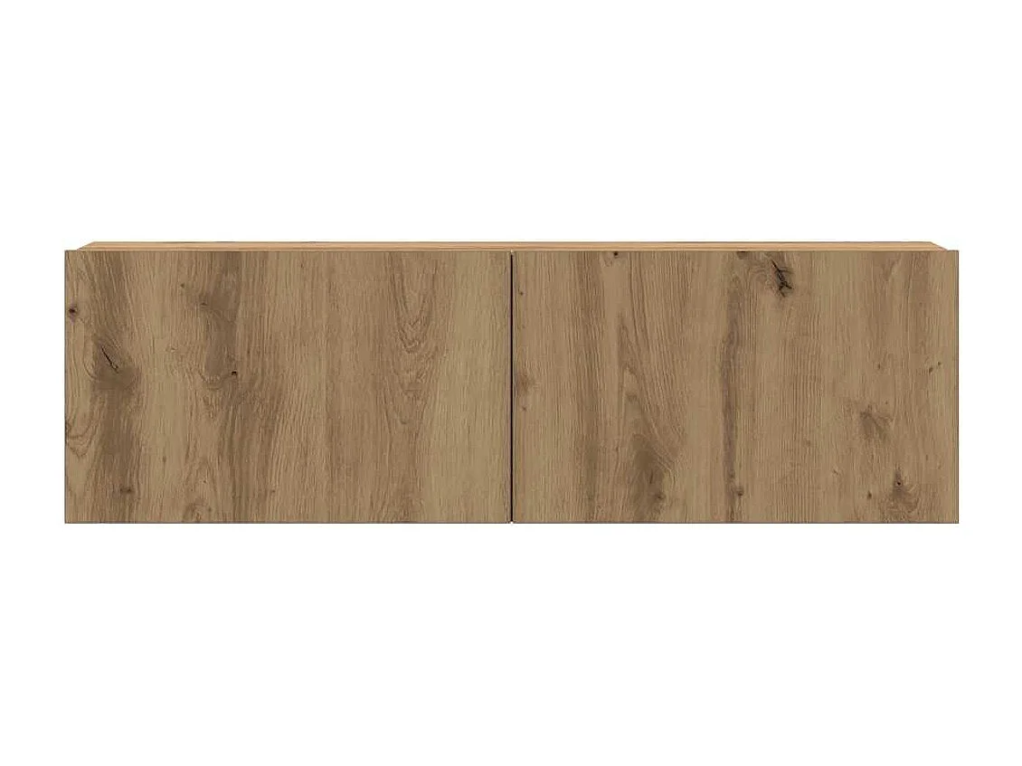 Conjunto de armário TV parede 5 pcs madeira carvalho artisiano