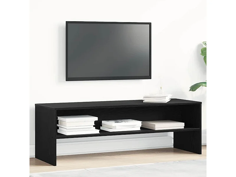 TV-Schrank Schwarz Eichen-Optik 120x40x40 cm Holzwerkstoff