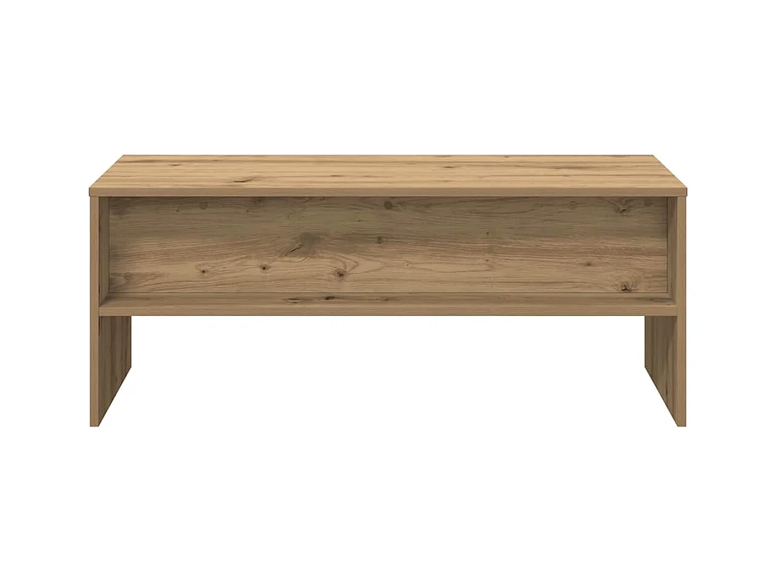 Meuble TV chêne artisanal 100x40x40 cm bois d'ingénierie