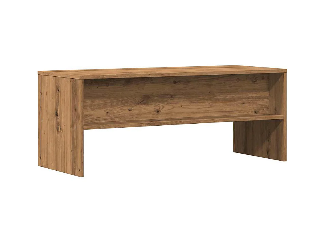 Meuble TV chêne artisanal 100x40x40 cm bois d'ingénierie