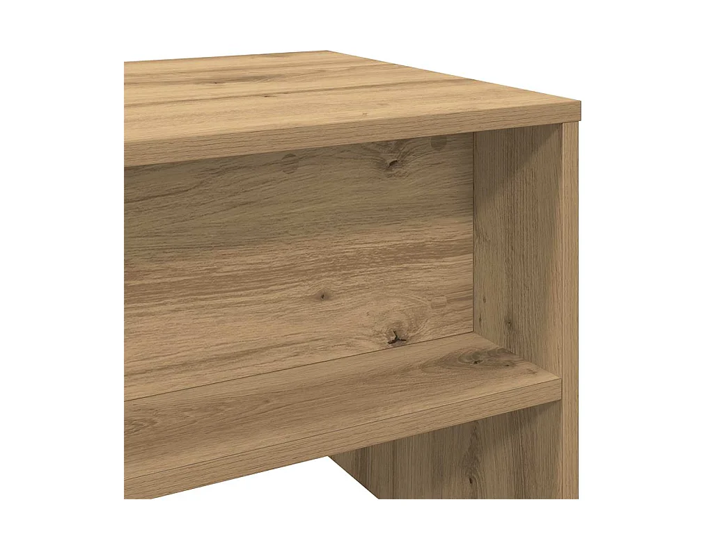 Meuble TV chêne artisanal 100x40x40 cm bois d'ingénierie