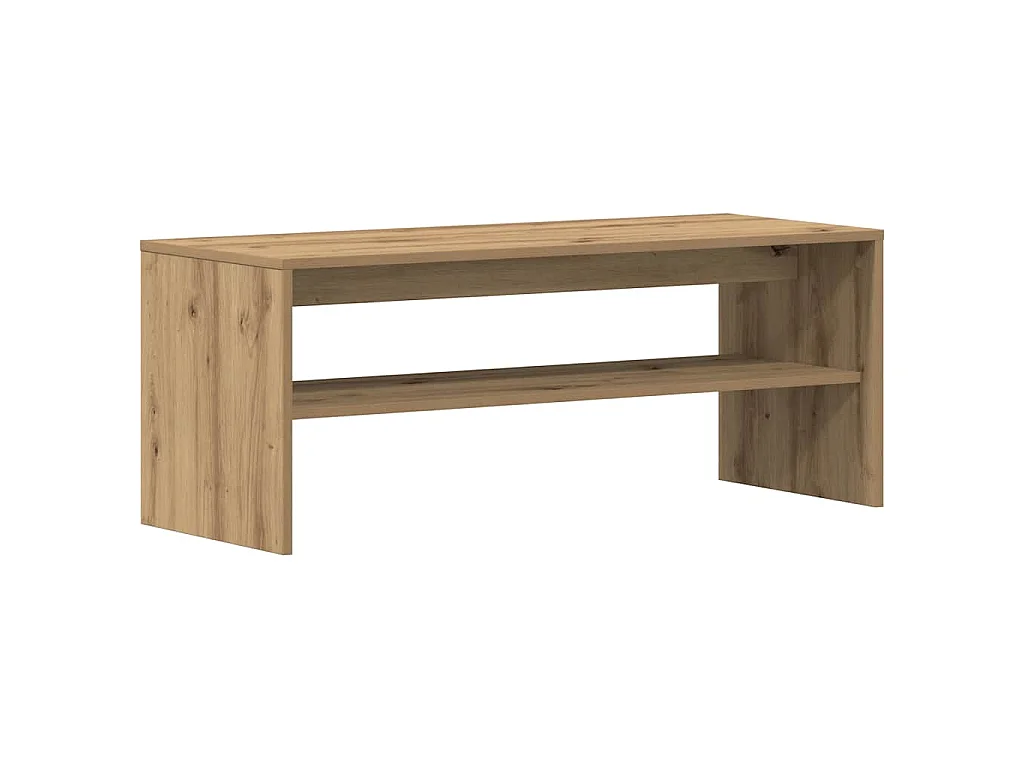 Meuble TV chêne artisanal 100x40x40 cm bois d'ingénierie