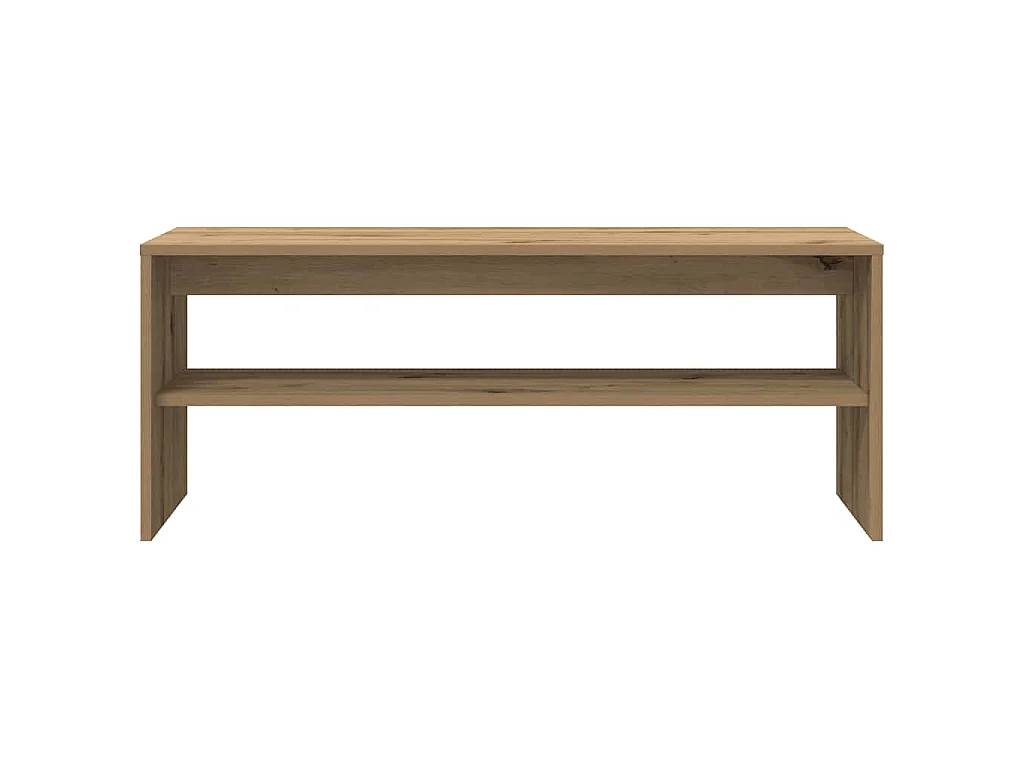 Meuble TV chêne artisanal 100x40x40 cm bois d'ingénierie