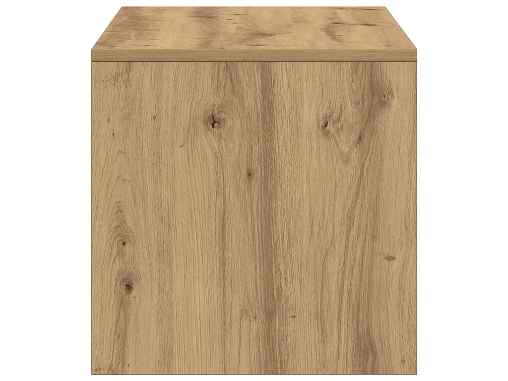 Meuble TV chêne artisanal 100x40x40 cm bois d'ingénierie