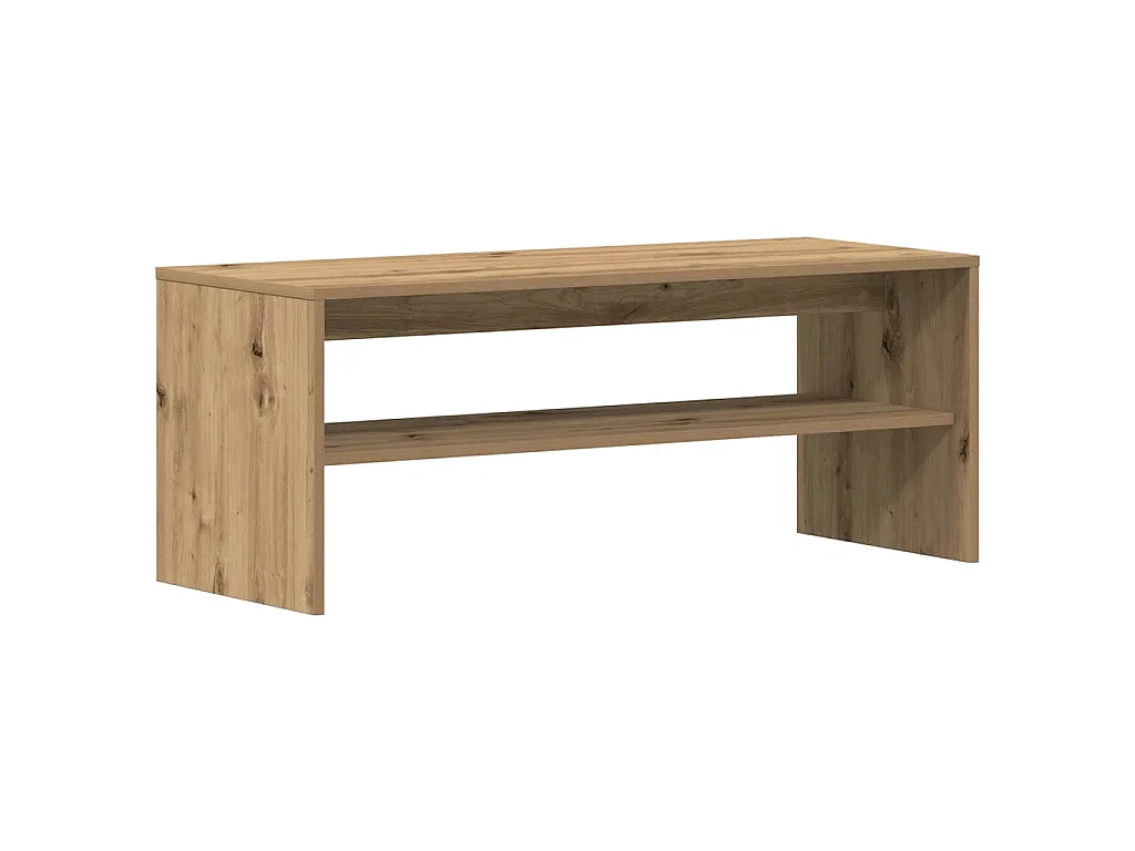 Meuble TV chêne artisanal 100x40x40 cm bois d'ingénierie