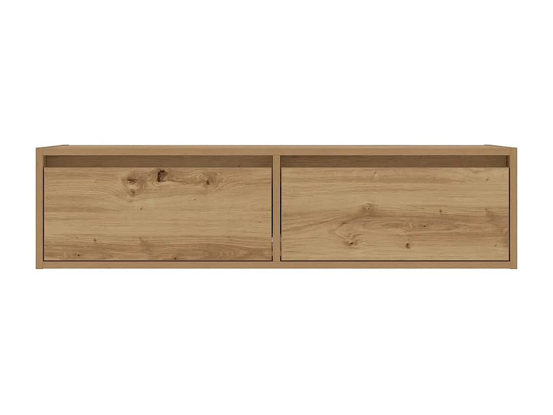 Tv-meubel met LED-verlichting 100X35,5x25 cm artisanaal eiken