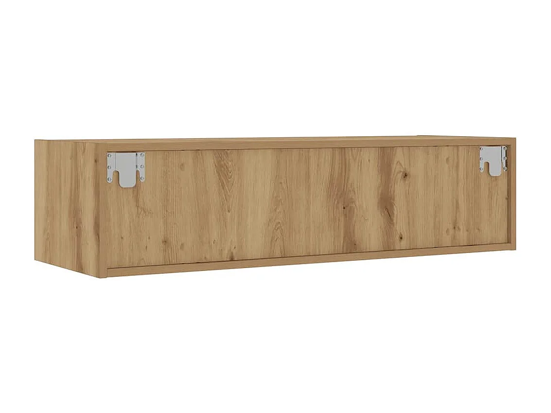 Tv-meubel met LED-verlichting 100X35,5x25 cm artisanaal eiken