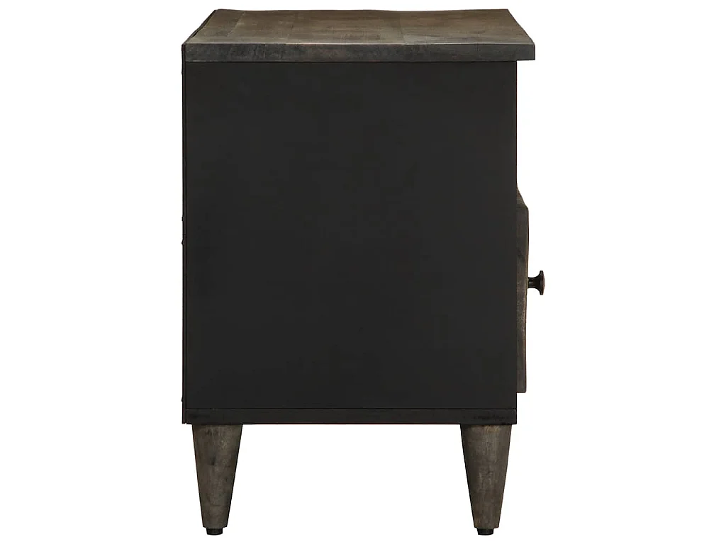 Tv-meubel 100x33x46 cm massief mangohout zwart