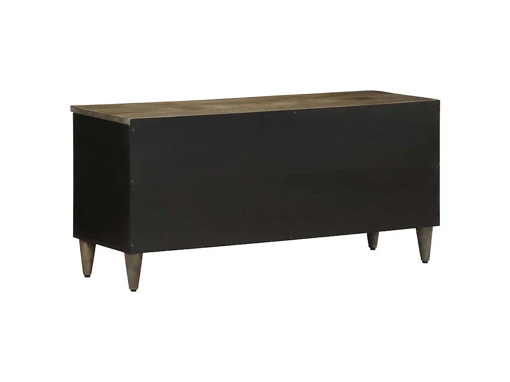 Tv-meubel 100x33x46 cm massief mangohout zwart