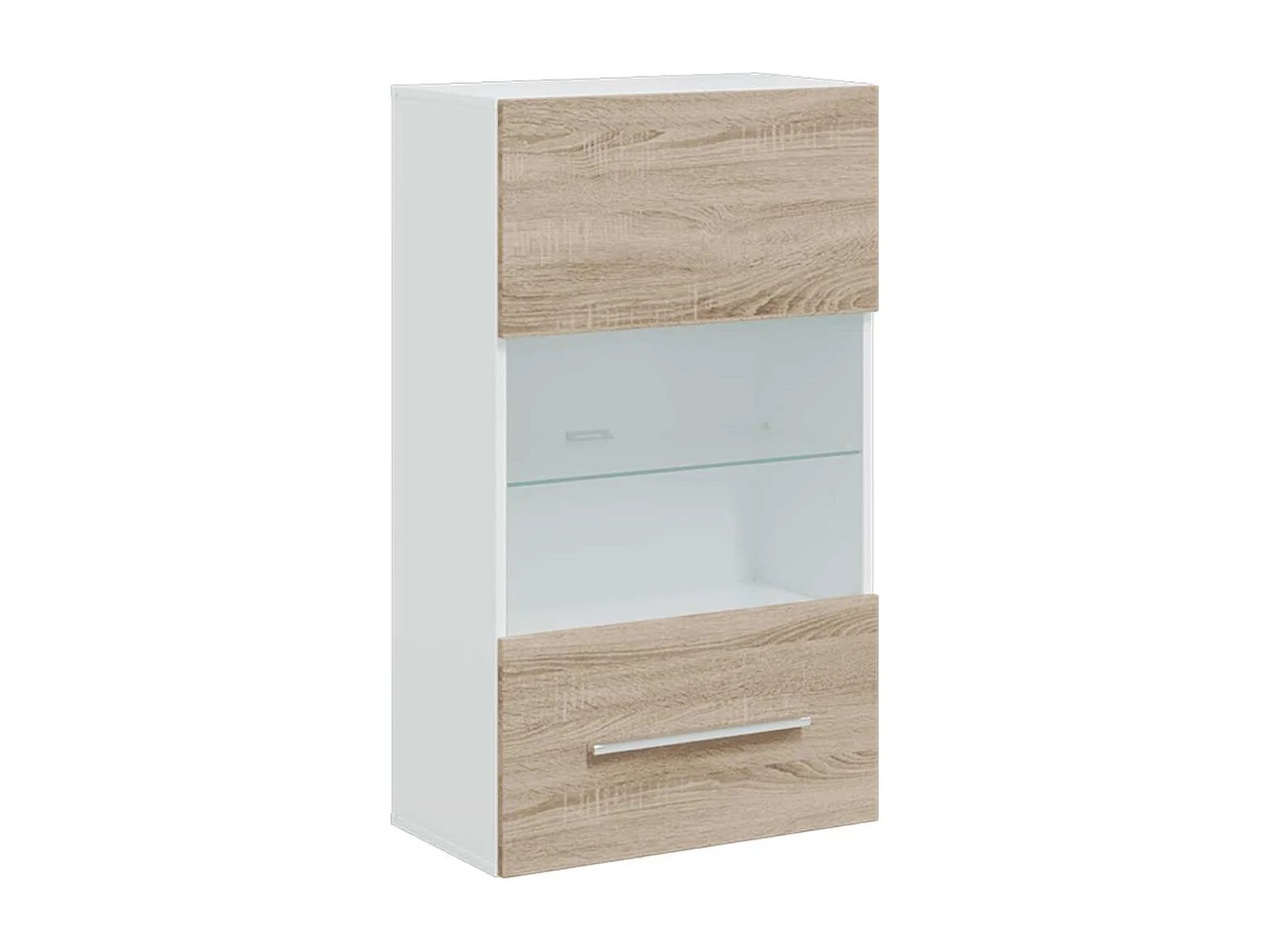 Meubles TV avec lumière LED 5pcs chêne sonoma bois d'ingénierie