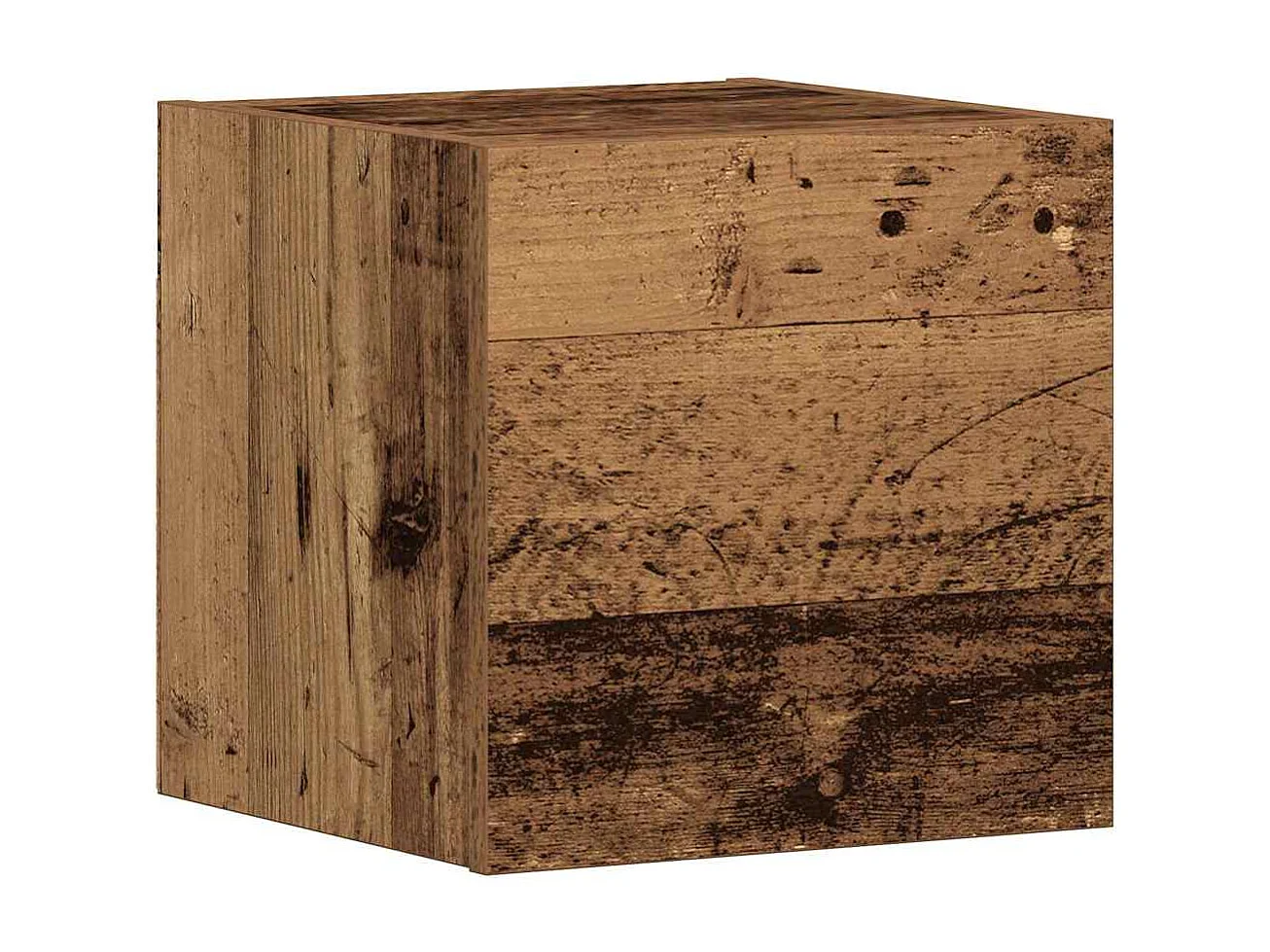 armários de TV montados na parede 3 pcs madeira velha