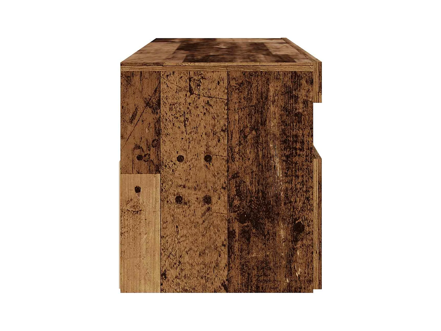 Meuble TV avec lumières LED vieux bois bois d'ingénierie