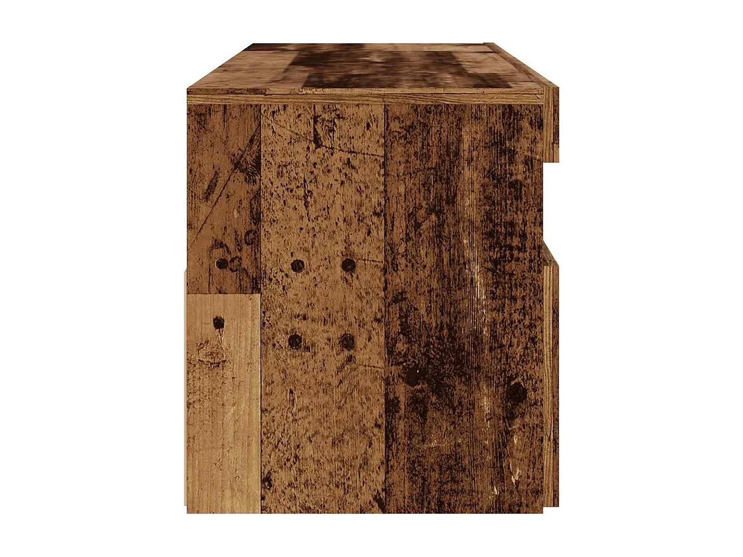 Tv-meubel met LED 120x35x40 cm bewerkt hout oud hout