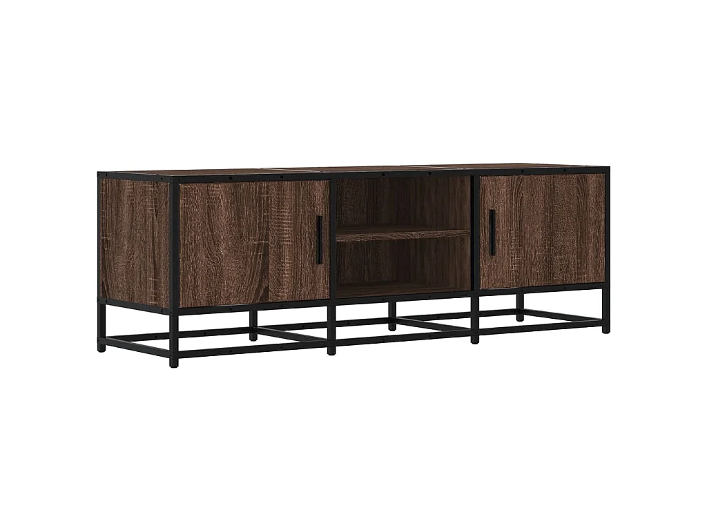 Móvel TV 120x35x41 cm derivados madeira/metal carvalho castanho