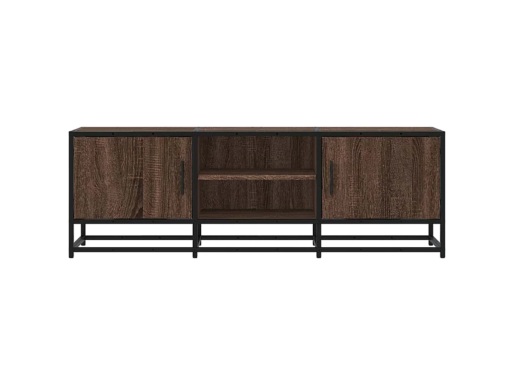 Móvel TV 120x35x41 cm derivados madeira/metal carvalho castanho