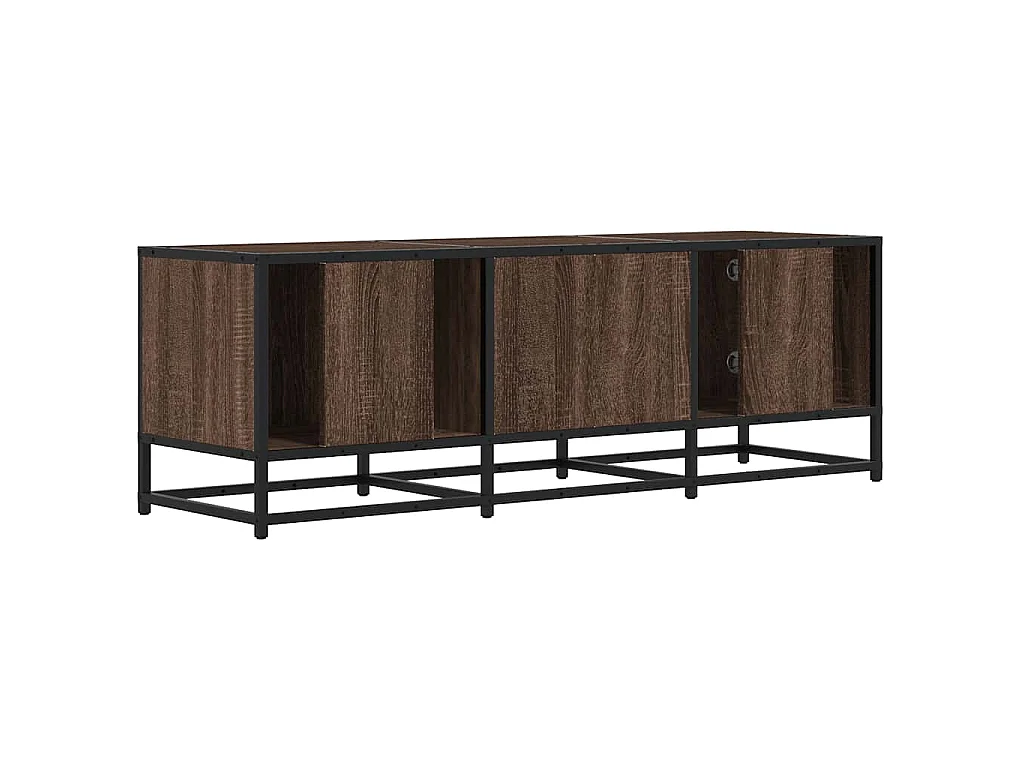 Móvel TV 120x35x41 cm derivados madeira/metal carvalho castanho