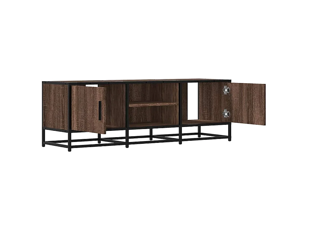 Móvel TV 120x35x41 cm derivados madeira/metal carvalho castanho