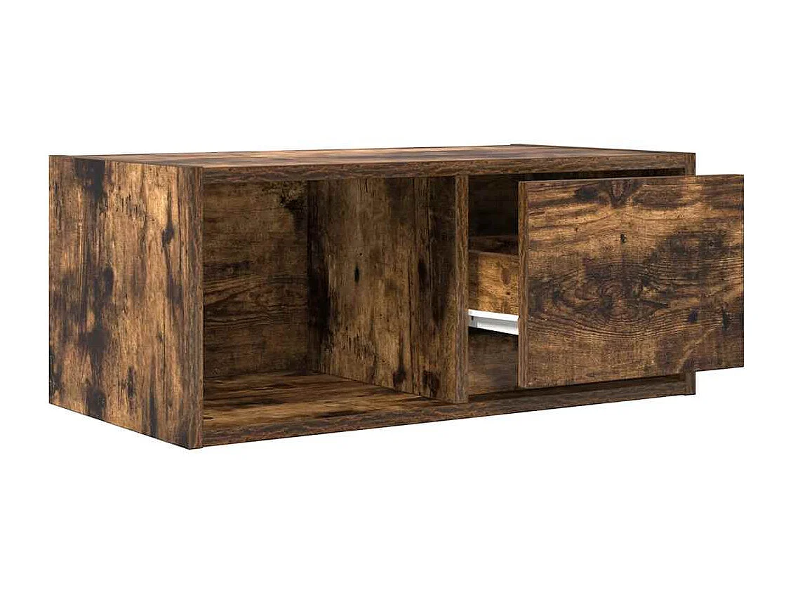 TV-meubel 60x31x25,5 cm bewerkt hout gerookt eikenkleurig