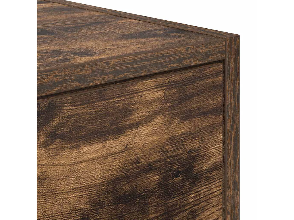 Meuble TV chêne fumé 60x31x25,5 cm bois d'ingénierie