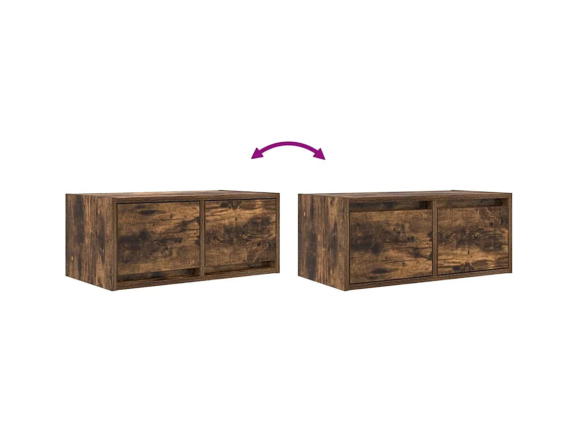 Móveis de TV 2pcs 60x31x25,5cm deriv. madeira carvalho fumado