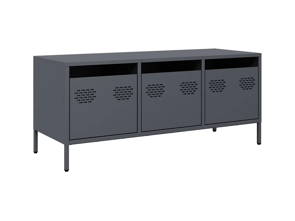 TV-Schrank Anthrazit 101,5x39x43,5 cm Kaltgewalzter Stahl