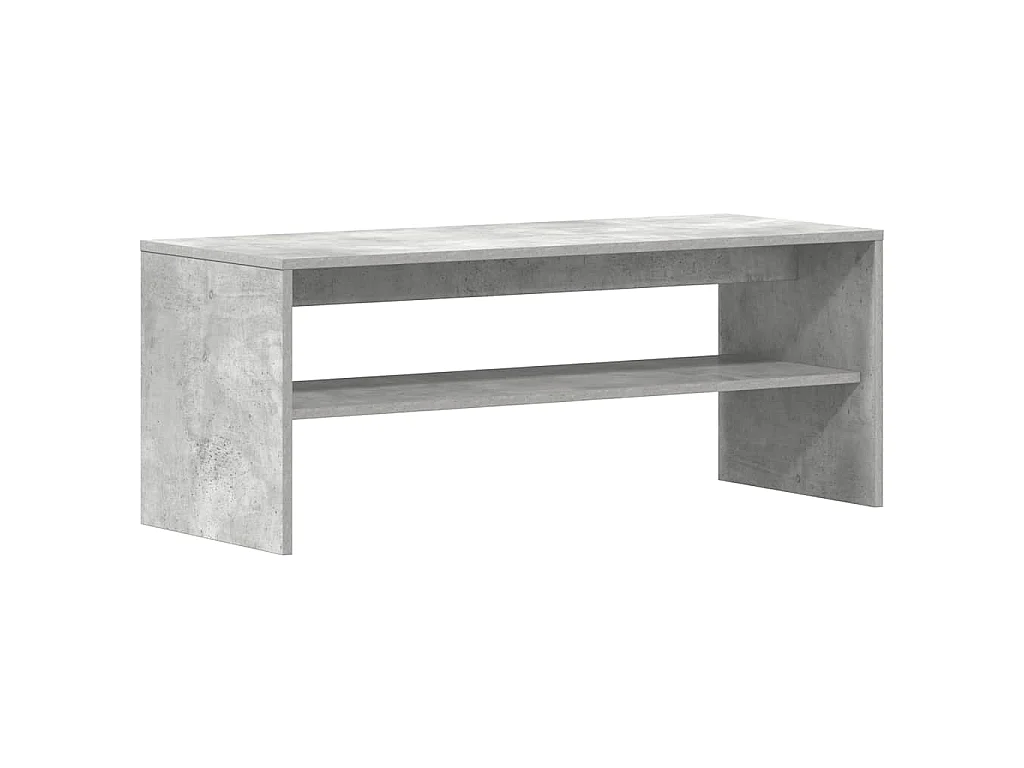 Meuble TV Gris béton 100 x 40 x 40 cm Aggloméré