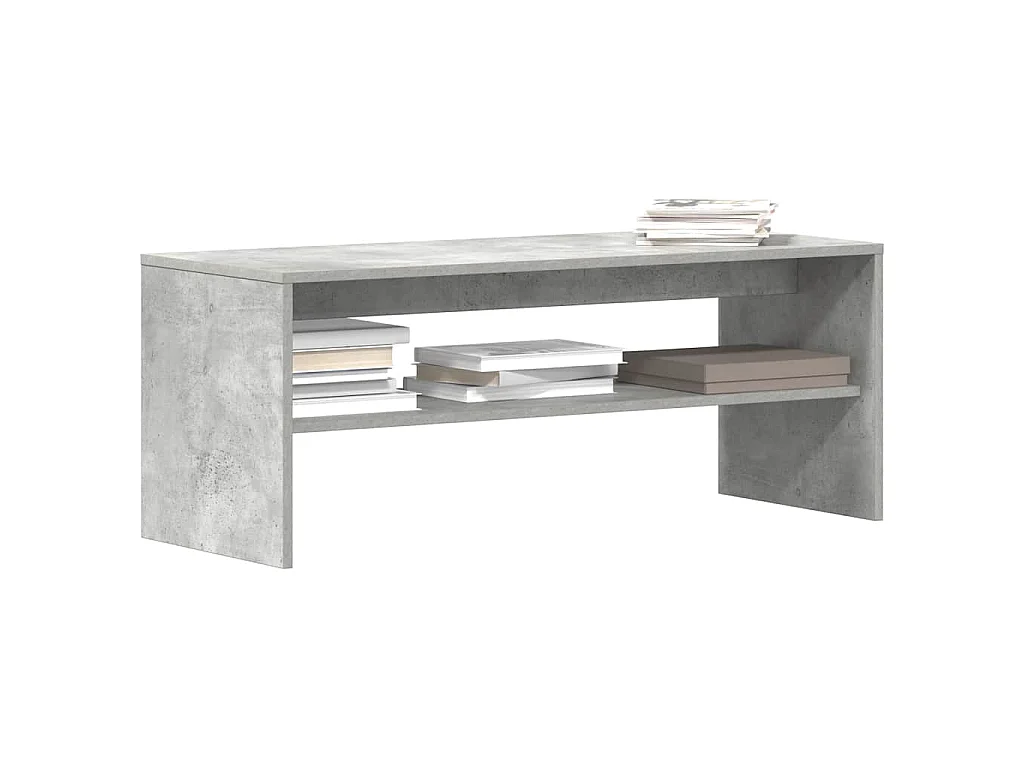 Meuble TV Gris béton 100 x 40 x 40 cm Aggloméré