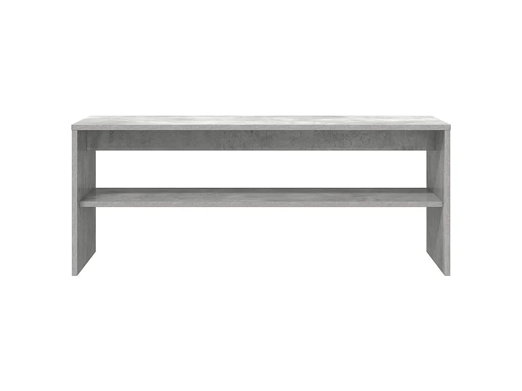 Meuble TV Gris béton 100 x 40 x 40 cm Aggloméré