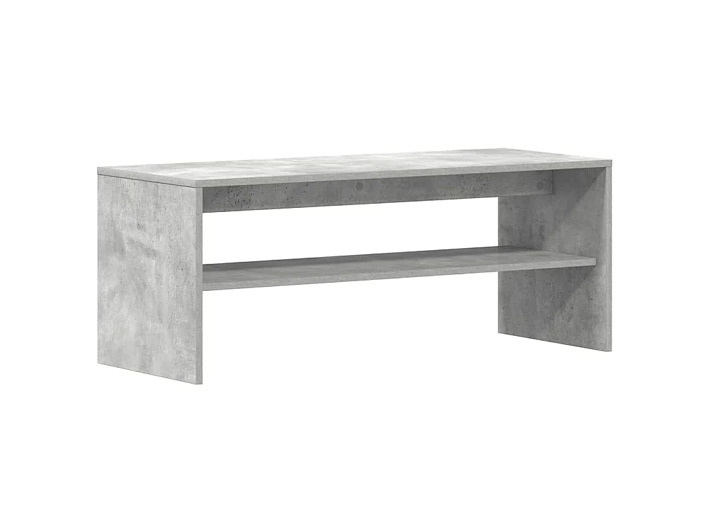 Meuble TV Gris béton 100 x 40 x 40 cm Aggloméré