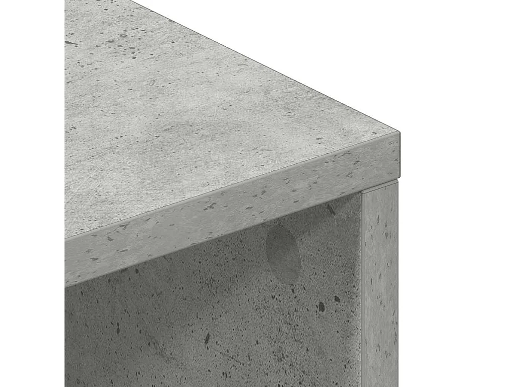 Meuble TV Gris béton 100 x 40 x 40 cm Aggloméré