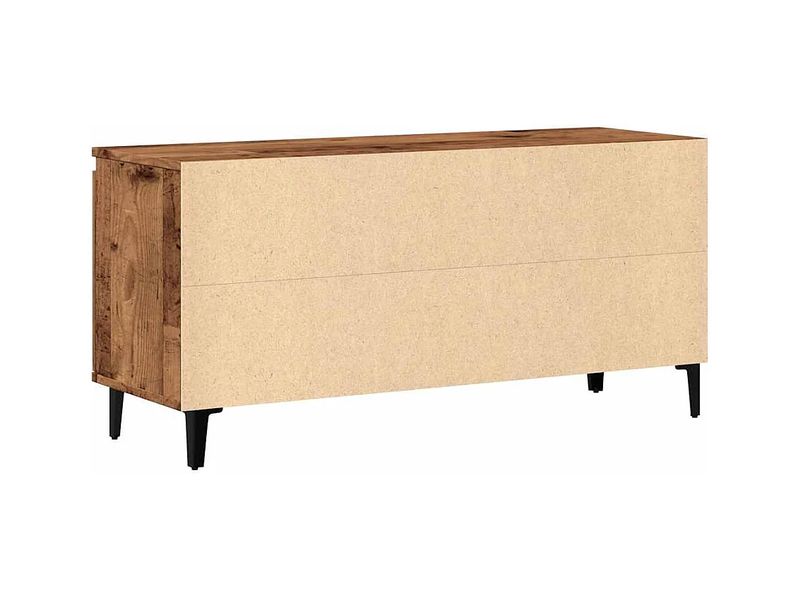Tv-meubel 102x35x50 cm bewerkt hout oud houtkleurig