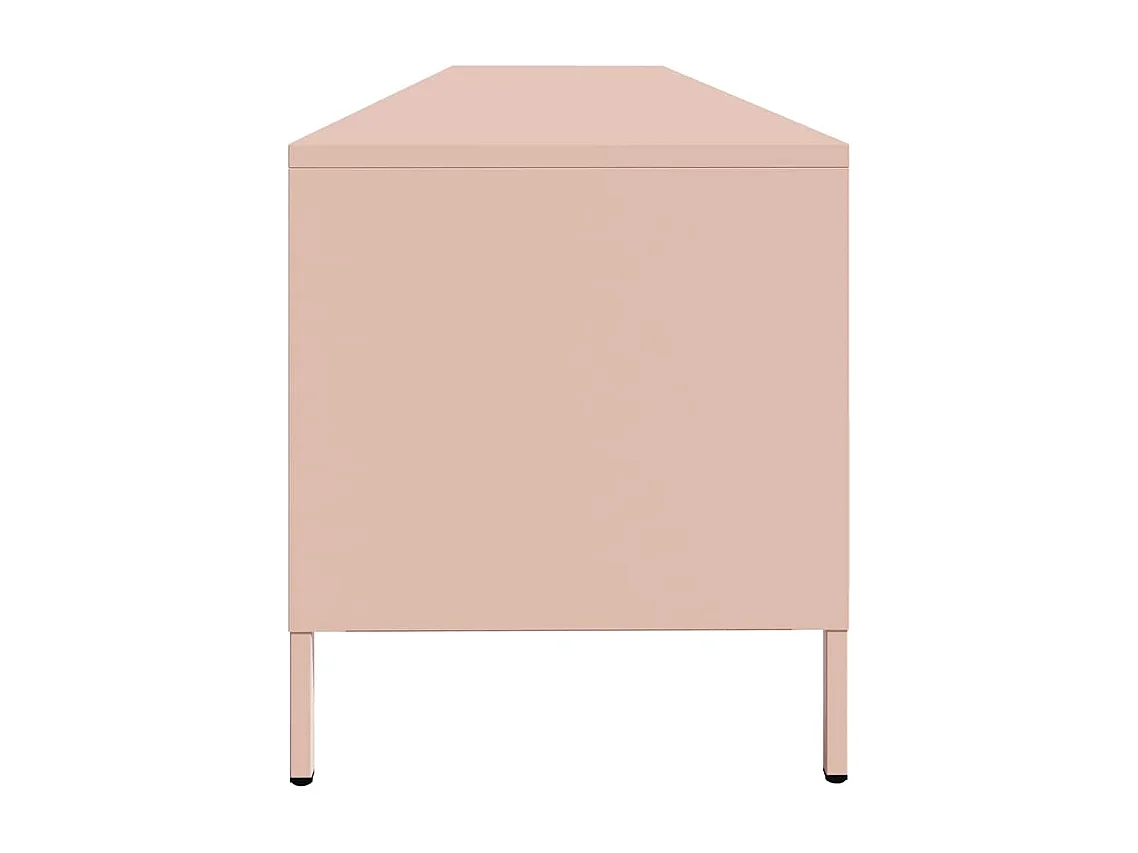 Meuble TV rose 202x39x43,5 cm acier laminé à froid