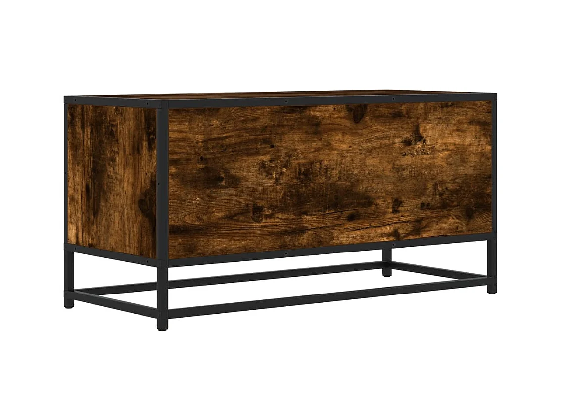 Móvel p/ TV 80x34,5x40 cm deriv. madeira/metal carvalho fumado