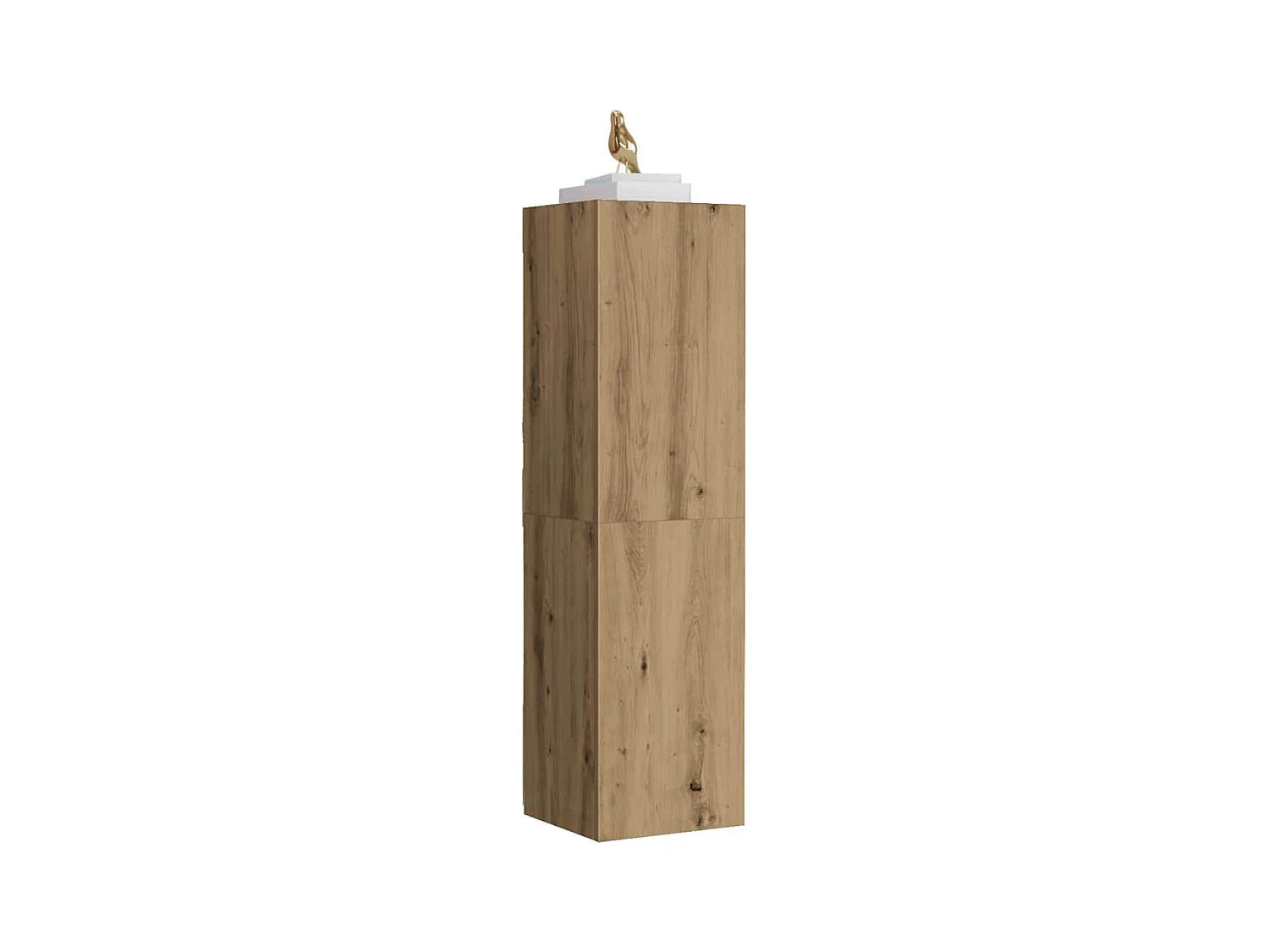 Meuble TV chêne artisanal 30,5x30x110 cm bois d'ingénierie